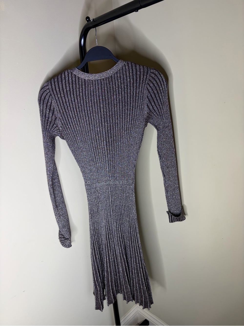 Taylor Olive-Brown Ribbed Button-Front Mini Dress - Picture 4 of 4